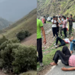 साहिया-क्वानू मोटर मार्ग पर हादसा; पर्यटकों की कार खाई में गिरी